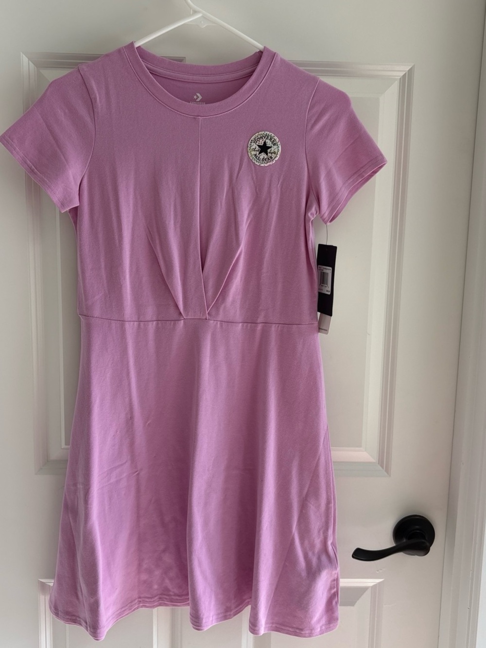 Converse Girls' Lavender Short Sleeve Dress with Star Patch